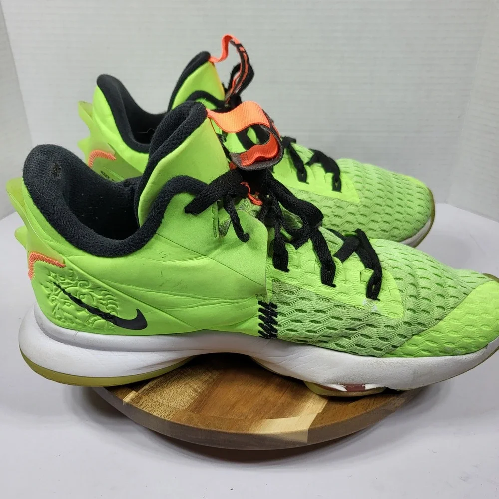 Nike LeBron Witness 5 Lime Glow Bright Mango Mens 11 CQ9380-300 Basketball Shoes
